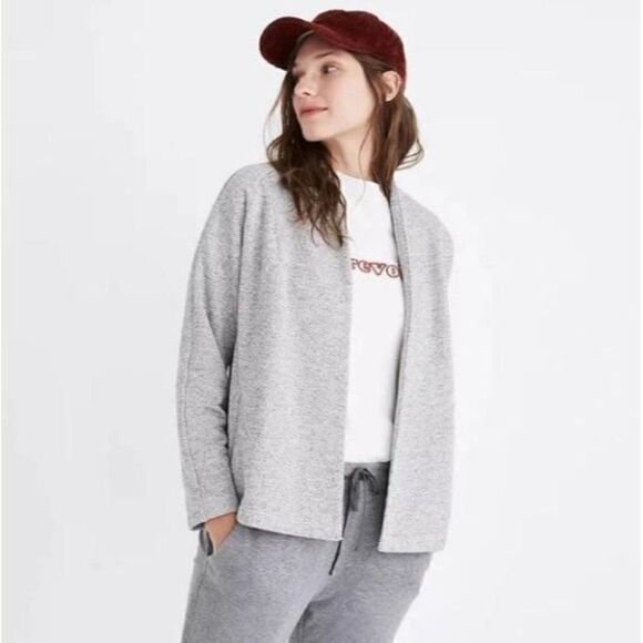 Mile(s) by Madewell Terry Swing Marled Gray Jacket Size M - Picture 2 of 14